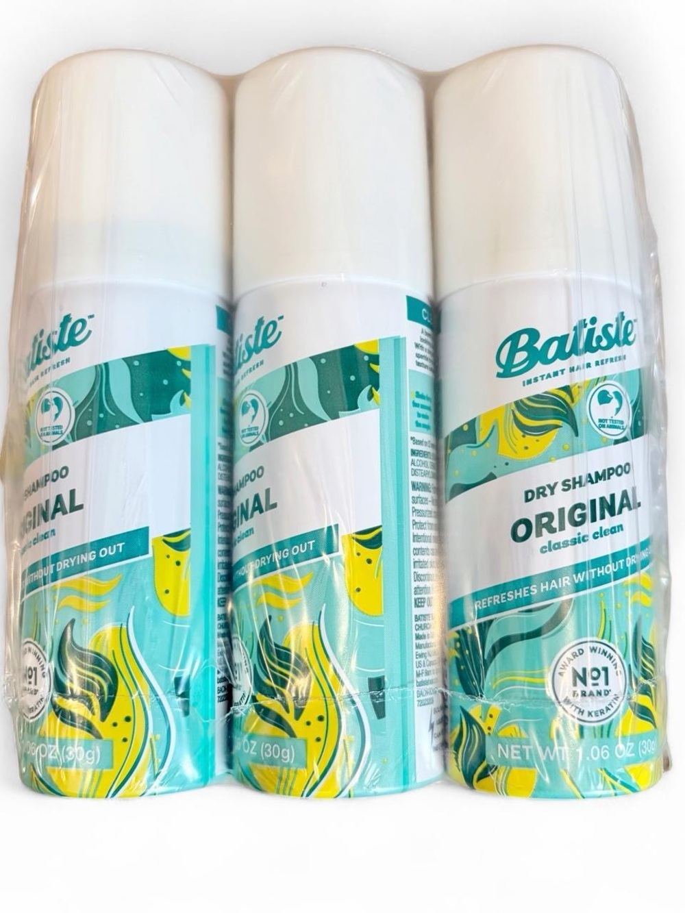 NEW 6 Pack Batiste Original Dry Shampoo (White) - Instant Hair Refresh